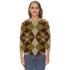 Abstract Pattern Geometric Backgrounds   Cut Out Wide Sleeve Top