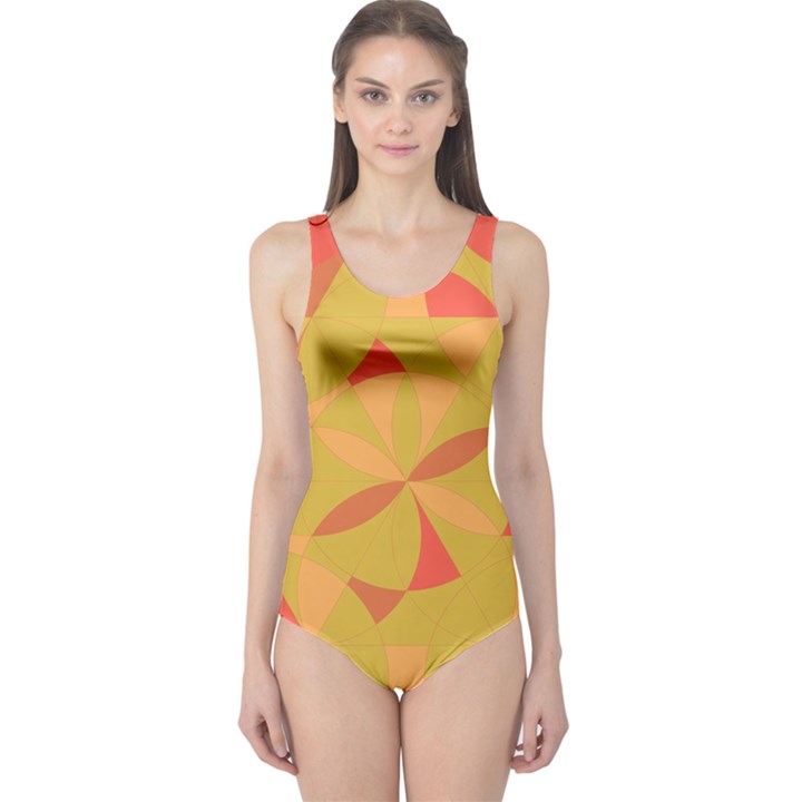 Abstract pattern geometric backgrounds   One Piece Swimsuit