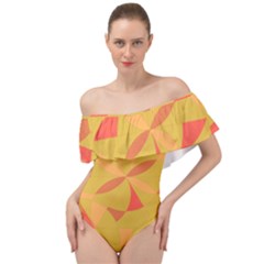 Abstract Pattern Geometric Backgrounds   Off Shoulder Velour Bodysuit  by Eskimos