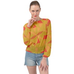 Abstract Pattern Geometric Backgrounds   Banded Bottom Chiffon Top by Eskimos