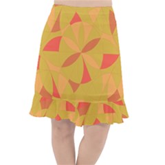 Abstract Pattern Geometric Backgrounds   Fishtail Chiffon Skirt by Eskimos