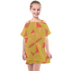 Abstract Pattern Geometric Backgrounds   Kids  One Piece Chiffon Dress by Eskimos