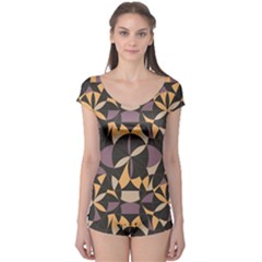 Abstract Pattern Geometric Backgrounds   Boyleg Leotard  by Eskimos