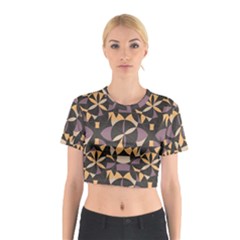 Abstract Pattern Geometric Backgrounds   Cotton Crop Top by Eskimos