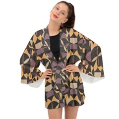 Abstract Pattern Geometric Backgrounds   Long Sleeve Kimono by Eskimos