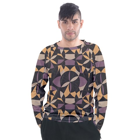 Abstract Pattern Geometric Backgrounds   Men s Long Sleeve Raglan Tee by Eskimos