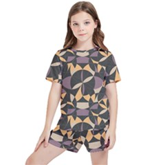 Abstract Pattern Geometric Backgrounds   Kids  Tee And Sports Shorts Set by Eskimos