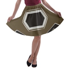 Abstract Pattern Geometric Backgrounds   A-line Skater Skirt by Eskimos