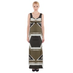 Abstract Pattern Geometric Backgrounds   Thigh Split Maxi Dress by Eskimos