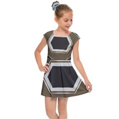 Abstract Pattern Geometric Backgrounds   Kids  Cap Sleeve Dress by Eskimos