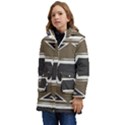 Abstract pattern geometric backgrounds   Kid s Hooded Longline Puffer Jacket View3