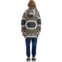 Abstract pattern geometric backgrounds   Kid s Hooded Longline Puffer Jacket View4