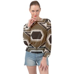 Abstract Pattern Geometric Backgrounds   Banded Bottom Chiffon Top by Eskimos