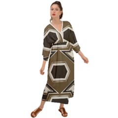 Abstract Pattern Geometric Backgrounds   Grecian Style  Maxi Dress by Eskimos