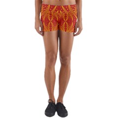 Abstract Pattern Geometric Backgrounds   Yoga Shorts by Eskimos