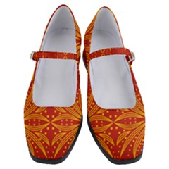 Abstract Pattern Geometric Backgrounds   Women s Mary Jane Shoes by Eskimos