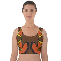 Abstract Pattern Geometric Backgrounds   Velvet Crop Top by Eskimos