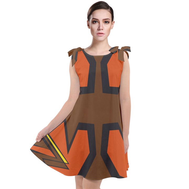 Abstract pattern geometric backgrounds   Tie Up Tunic Dress