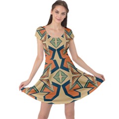 Abstract Pattern Geometric Backgrounds   Cap Sleeve Dress by Eskimos