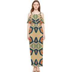 Abstract Pattern Geometric Backgrounds   Draped Sleeveless Chiffon Jumpsuit by Eskimos