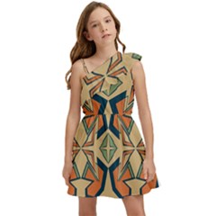 Abstract Pattern Geometric Backgrounds   Kids  One Shoulder Party Dress by Eskimos