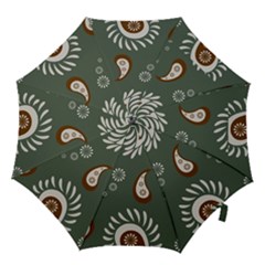 Floral Pattern Paisley Style Paisley Print  Doodle Background Hook Handle Umbrellas (medium) by Eskimos