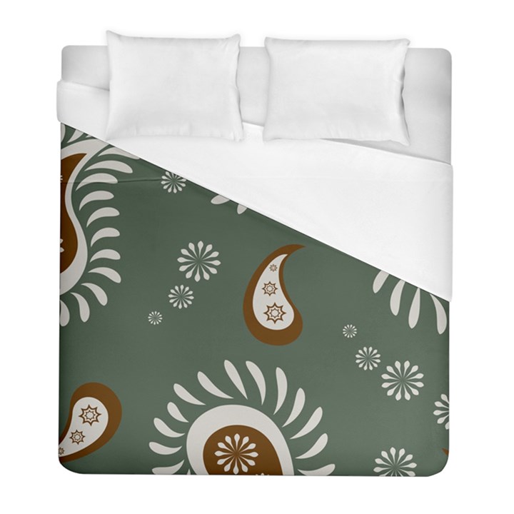 Floral pattern paisley style Paisley print  Doodle background Duvet Cover (Full/ Double Size)