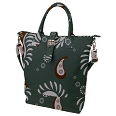 Floral Pattern Paisley Style Paisley Print  Doodle Background Buckle Top Tote Bag by Eskimos