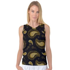 Floral Pattern Paisley Style Paisley Print  Doodle Background Women s Basketball Tank Top by Eskimos