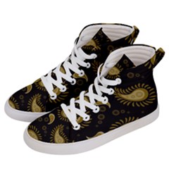 Floral Pattern Paisley Style Paisley Print  Doodle Background Women s Hi-top Skate Sneakers by Eskimos