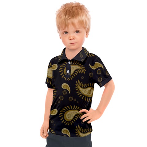 Floral Pattern Paisley Style Paisley Print  Doodle Background Kids  Polo Tee by Eskimos