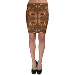 Floral Pattern Paisley Style Paisley Print  Doodle Background Bodycon Skirt by Eskimos