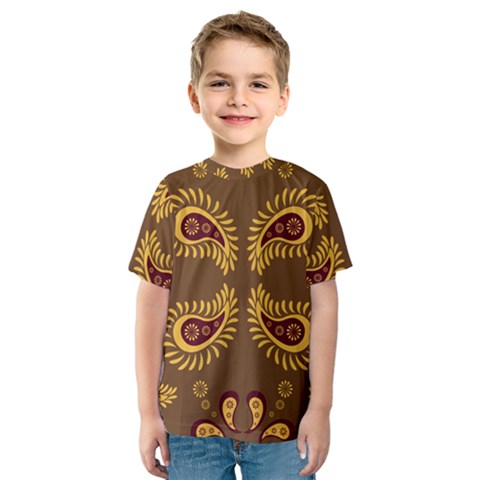 Floral Pattern Paisley Style Paisley Print  Doodle Background Kids  Sport Mesh Tee by Eskimos