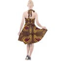 Floral pattern paisley style Paisley print  Doodle background Halter Party Swing Dress  View2