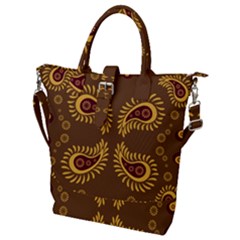 Floral Pattern Paisley Style Paisley Print  Doodle Background Buckle Top Tote Bag by Eskimos