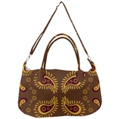 Floral Pattern Paisley Style Paisley Print  Doodle Background Removal Strap Handbag by Eskimos