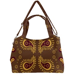 Floral Pattern Paisley Style Paisley Print  Doodle Background Double Compartment Shoulder Bag by Eskimos