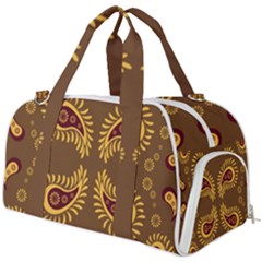 Floral Pattern Paisley Style Paisley Print  Doodle Background Burner Gym Duffel Bag by Eskimos