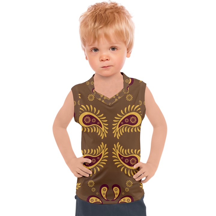 Floral pattern paisley style Paisley print  Doodle background Kids  Sport Tank Top