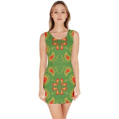 Floral Pattern Paisley Style Paisley Print  Doodle Background Bodycon Dress by Eskimos