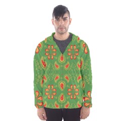 Floral Pattern Paisley Style Paisley Print  Doodle Background Men s Hooded Windbreaker by Eskimos