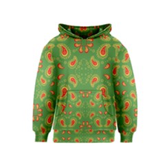 Floral Pattern Paisley Style Paisley Print  Doodle Background Kids  Pullover Hoodie by Eskimos