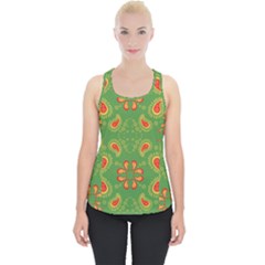 Floral Pattern Paisley Style Paisley Print  Doodle Background Piece Up Tank Top by Eskimos