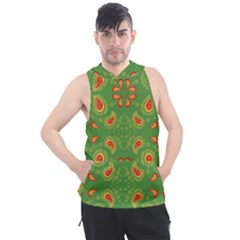 Floral Pattern Paisley Style Paisley Print  Doodle Background Men s Sleeveless Hoodie by Eskimos