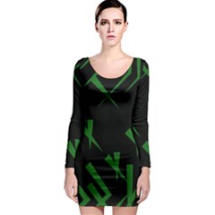 Abstract Pattern Geometric Backgrounds   Long Sleeve Bodycon Dress by Eskimos