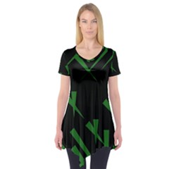 Abstract Pattern Geometric Backgrounds   Short Sleeve Tunic  by Eskimos