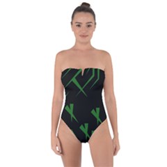 Abstract Pattern Geometric Backgrounds   Tie Back One Piece Swimsuit by Eskimos