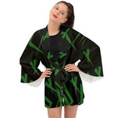 Abstract Pattern Geometric Backgrounds   Long Sleeve Kimono by Eskimos