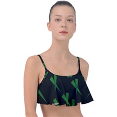 Abstract Pattern Geometric Backgrounds   Frill Bikini Top by Eskimos