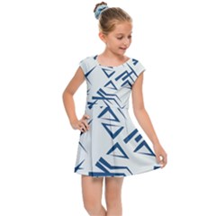 Abstract Pattern Geometric Backgrounds   Kids  Cap Sleeve Dress by Eskimos